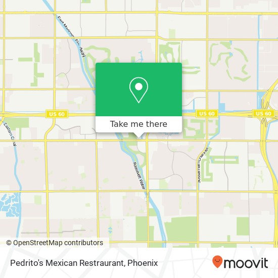Mapa de Pedrito's Mexican Restraurant, 6610 E Baseline Rd Mesa, AZ 85206