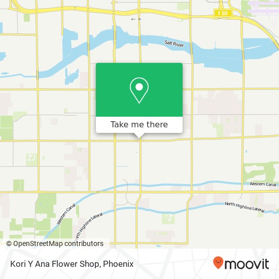 Mapa de Kori Y Ana Flower Shop, 698 E Southern Ave Phoenix, AZ 85040