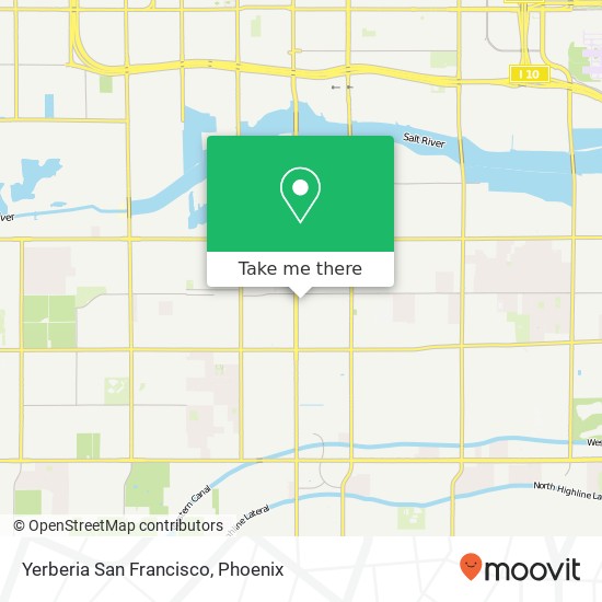 Mapa de Yerberia San Francisco, 5233 S Central Ave Phoenix, AZ 85040