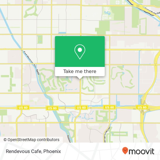 Mapa de Rendevous Cafe, 908 S Power Rd Mesa, AZ 85206