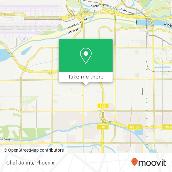 Mapa de Chef John's, 2207 S 48th St Tempe, AZ 85282