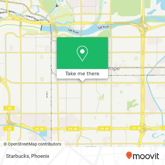 Mapa de Starbucks, 926 E Broadway Rd Tempe, AZ 85282