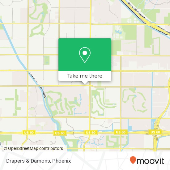 Mapa de Drapers & Damons, 6712 E Broadway Rd Mesa, AZ 85206