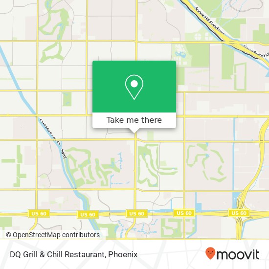 Mapa de DQ Grill & Chill Restaurant, 316 S Power Rd Mesa, AZ 85206