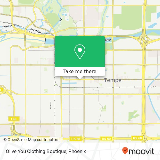 Mapa de Olive You Clothing Boutique, 681 E Apache Blvd Tempe, AZ 85281