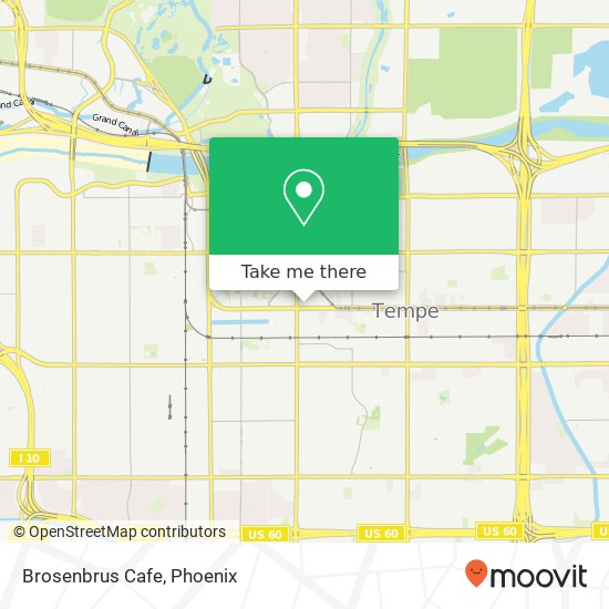 Mapa de Brosenbrus Cafe, 922 E Apache Blvd Tempe, AZ 85281