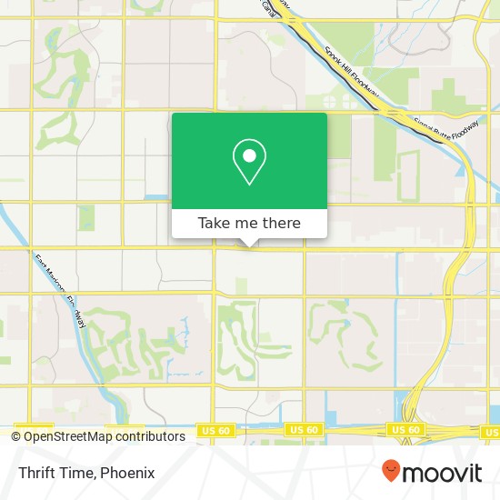 Mapa de Thrift Time, 7119 E Main St Mesa, AZ 85207