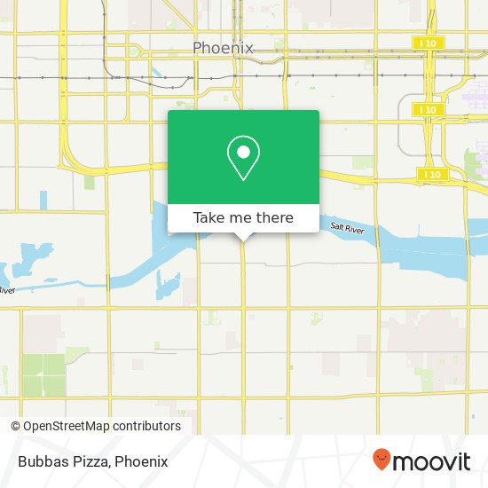 Mapa de Bubbas Pizza, S Central Ave Phoenix, AZ 85040