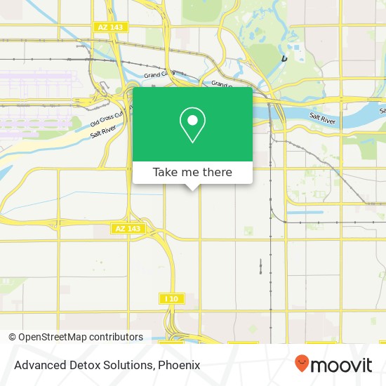 Mapa de Advanced Detox Solutions, 1407 W 10th Pl Tempe, AZ 85281