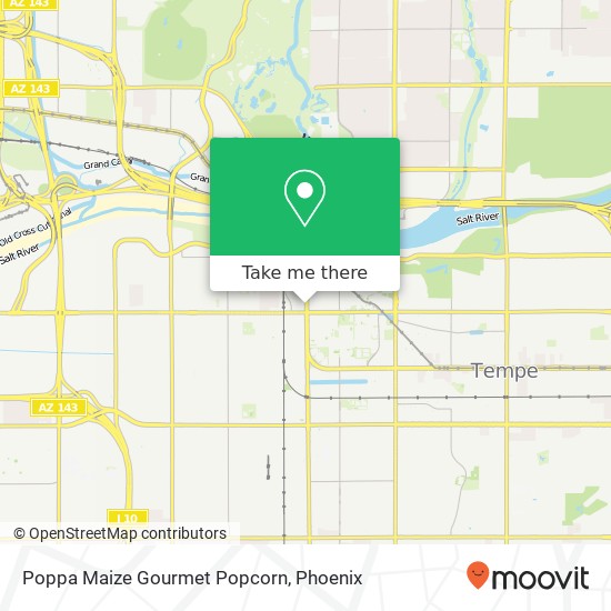 Mapa de Poppa Maize Gourmet Popcorn, 730 S Mill Ave Tempe, AZ 85281