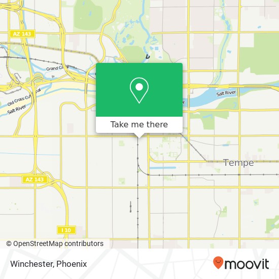 Mapa de Winchester, 850 S Ash Ave Tempe, AZ 85281