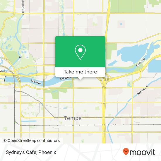Mapa de Sydney's Cafe, Tempe, AZ 85281