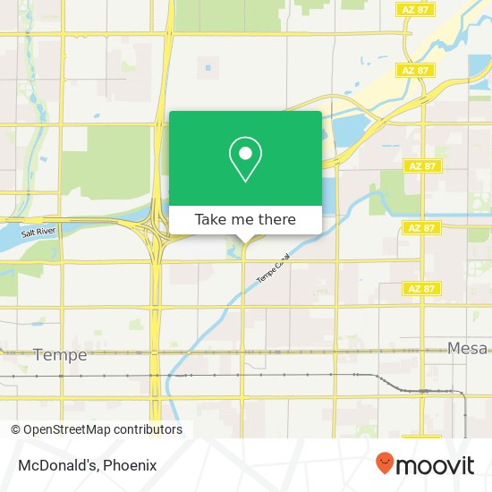 Mapa de McDonald's, 857 N Dobson Rd Mesa, AZ 85201