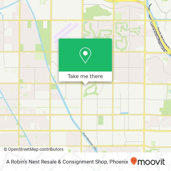 Mapa de A Robin's Nest Resale & Consignment Shop, 5253 E Brown Rd Mesa, AZ 85205