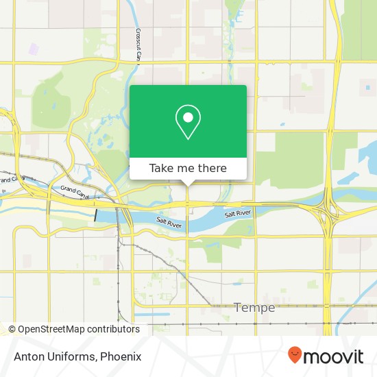 Mapa de Anton Uniforms, 905 N Scottsdale Rd Tempe, AZ 85281