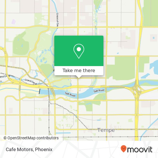 Mapa de Cafe Motors, 927 E Curry Rd Tempe, AZ 85281