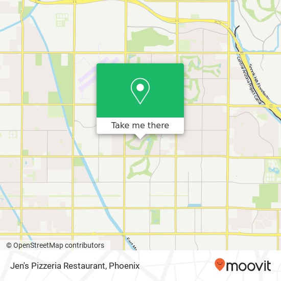 Mapa de Jen's Pizzeria Restaurant, Alta Mesa Estates Mesa, AZ 85205