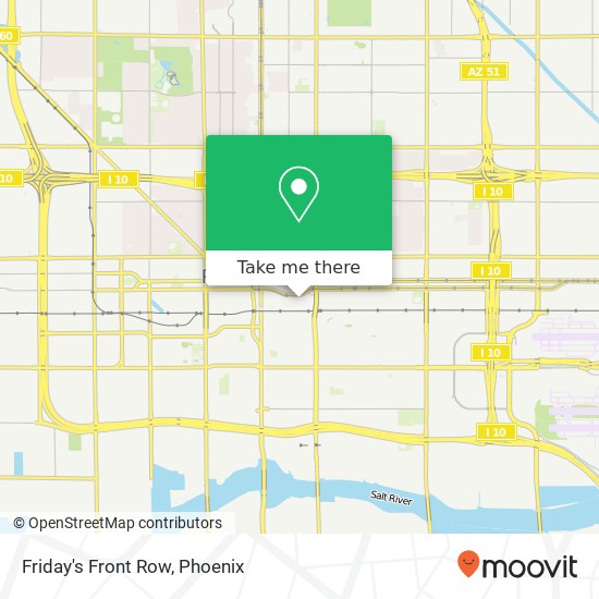 Mapa de Friday's Front Row, Phoenix, AZ 85004