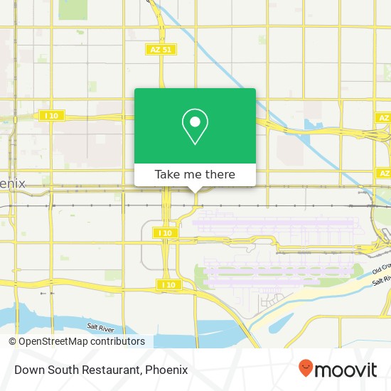 Mapa de Down South Restaurant, 124 S 24th St Phoenix, AZ 85034