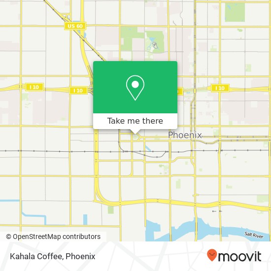 Mapa de Kahala Coffee, 1700 W Washington St Phoenix, AZ 85007