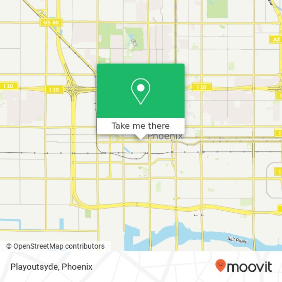 Mapa de Playoutsyde, 19 S 10th Ave Phoenix, AZ 85007