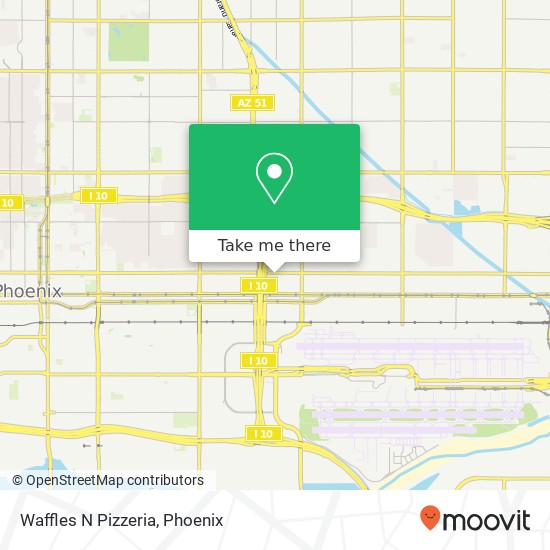 Mapa de Waffles N Pizzeria, 2145 E Van Buren St Phoenix, AZ 85006