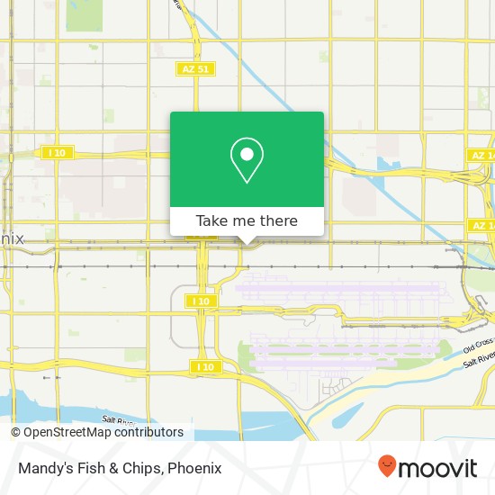 Mapa de Mandy's Fish & Chips, 2426 E Jefferson St Phoenix, AZ 85034