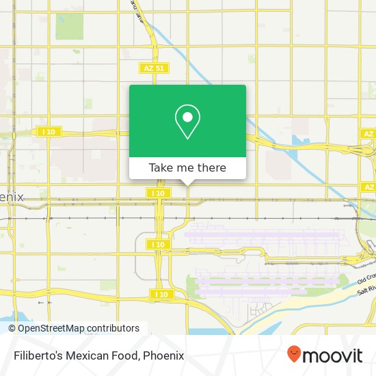 Mapa de Filiberto's Mexican Food, 209 N 24th St Phoenix, AZ 85034