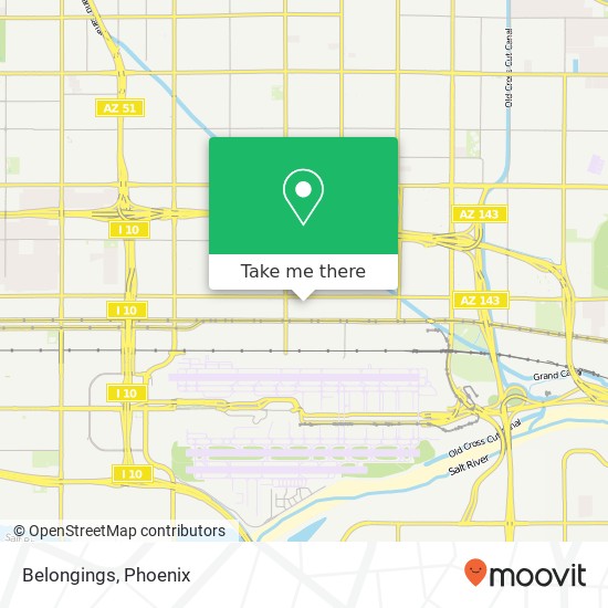 Mapa de Belongings, 3307 E Van Buren St Phoenix, AZ 85008