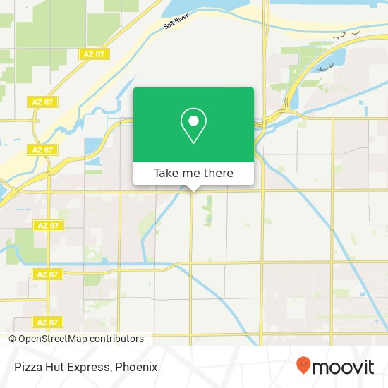 Mapa de Pizza Hut Express, 1215 E McKellips Rd Mesa, AZ 85203