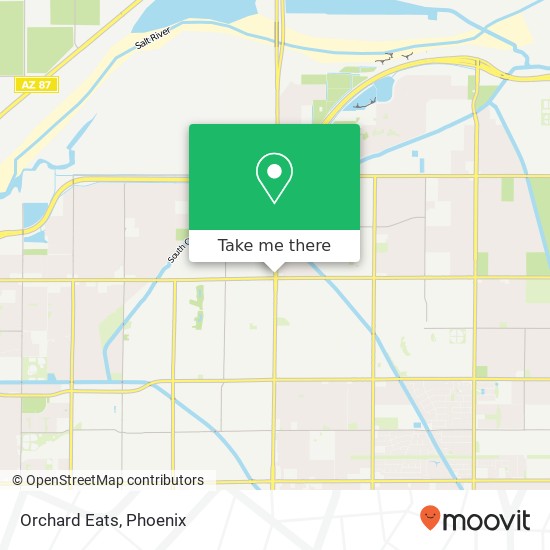 Mapa de Orchard Eats, 2036 N Gilbert Rd Mesa, AZ 85203