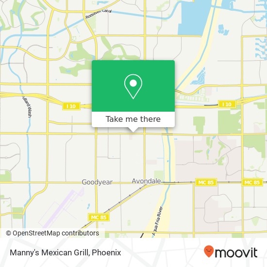 Manny's Mexican Grill, 13290 W Van Buren St Goodyear, AZ 85338 map