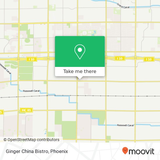 Mapa de Ginger China Bistro, 6610 W Van Buren St Phoenix, AZ 85043