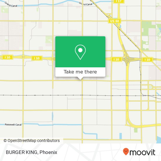 Mapa de BURGER KING, 3521 W Van Buren St Phoenix, AZ 85009