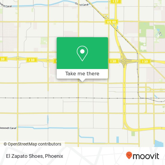 Mapa de El Zapato Shoes, 3348 W Van Buren St Phoenix, AZ 85009