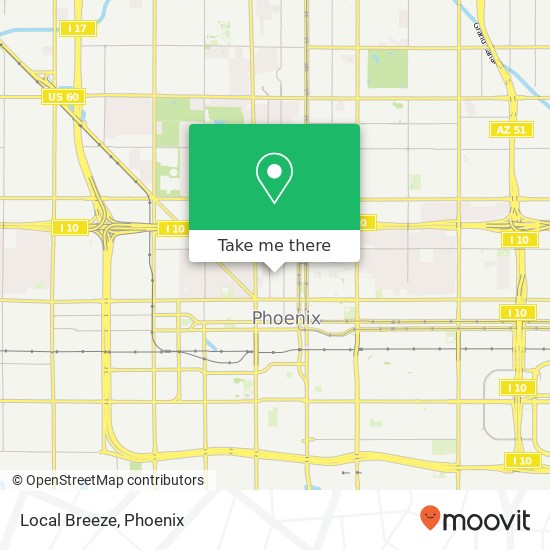 Mapa de Local Breeze, 606 N 4th Ave Phoenix, AZ 85003