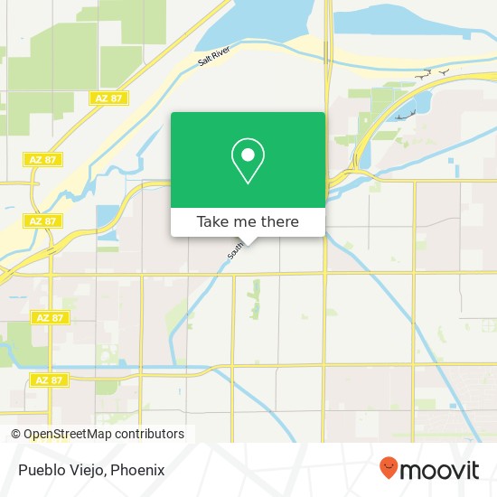 Mapa de Pueblo Viejo, 1311 E Salado Cir Mesa, AZ 85203