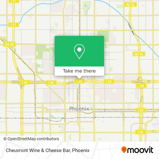 Mapa de Cheuvront Wine & Cheese Bar