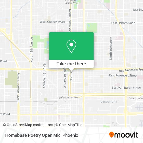 Homebase Poetry Open Mic map