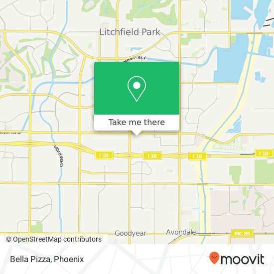 Mapa de Bella Pizza, 1515 N Litchfield Rd Goodyear, AZ 85395