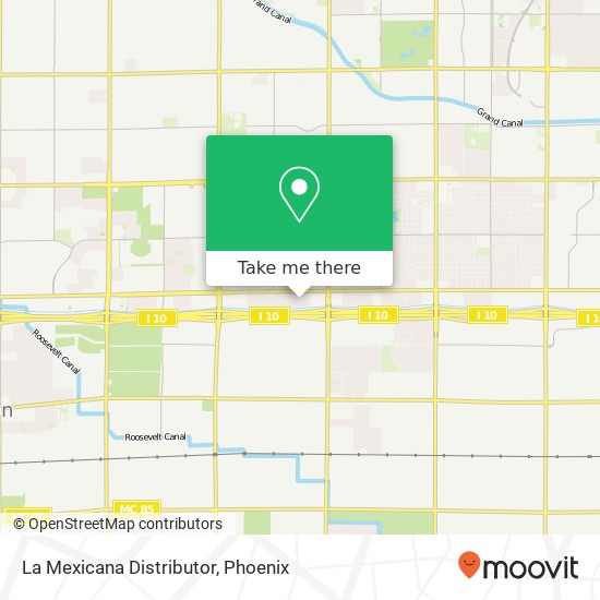 Mapa de La Mexicana Distributor, 6901 W McDowell Rd Phoenix, AZ 85035