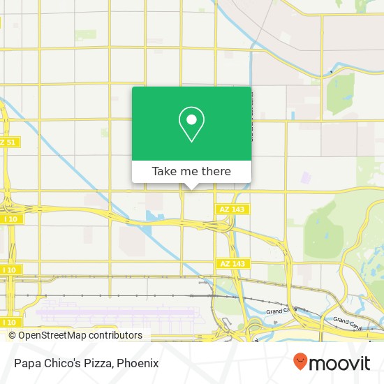 Mapa de Papa Chico's Pizza, 4105 E McDowell Rd Phoenix, AZ 85008