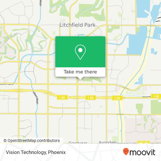 Mapa de Vision Technology, 1751 N Litchfield Rd Goodyear, AZ 85395