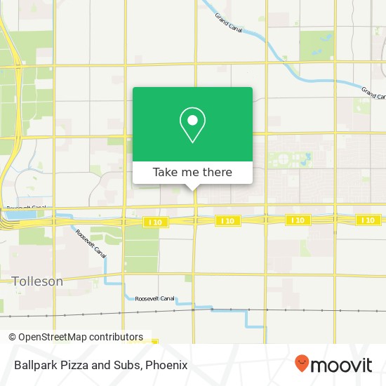 Mapa de Ballpark Pizza and Subs, 1820 N 75th Ave Phoenix, AZ 85035