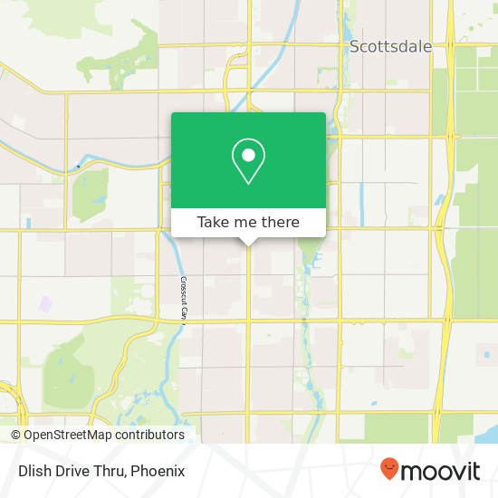 Mapa de Dlish Drive Thru, 2613 N Scottsdale Rd Scottsdale, AZ 85257