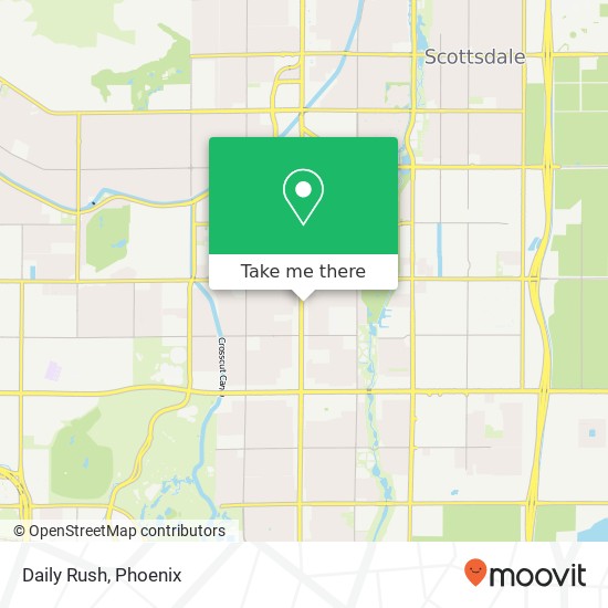 Mapa de Daily Rush, 2613 N Scottsdale Rd Scottsdale, AZ 85257