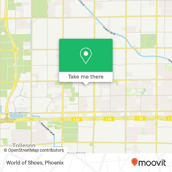 Mapa de World of Shoes, Phoenix, AZ 85035