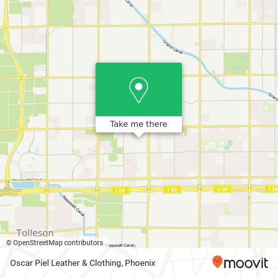 Mapa de Oscar Piel Leather & Clothing, 7611 W Thomas Rd Phoenix, AZ 85033