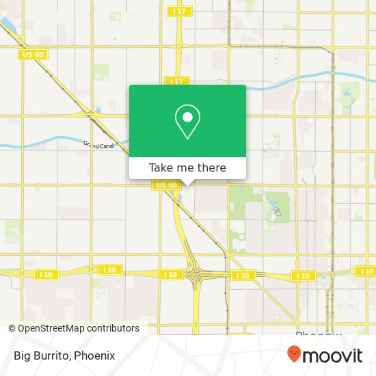 Mapa de Big Burrito, 2345 W Thomas Rd Phoenix, AZ 85015