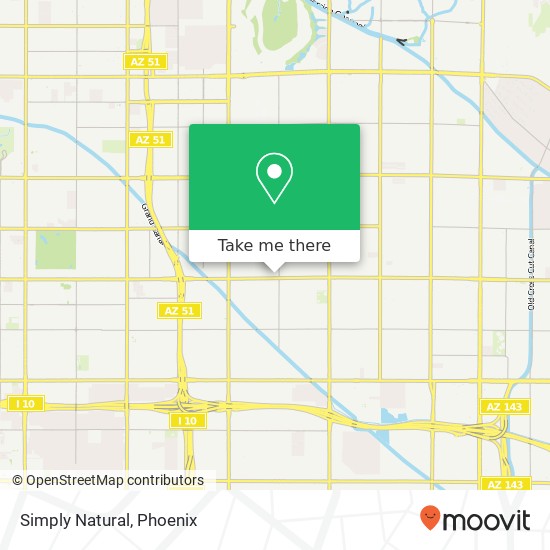 Mapa de Simply Natural, 2728 E Thomas Rd Phoenix, AZ 85016